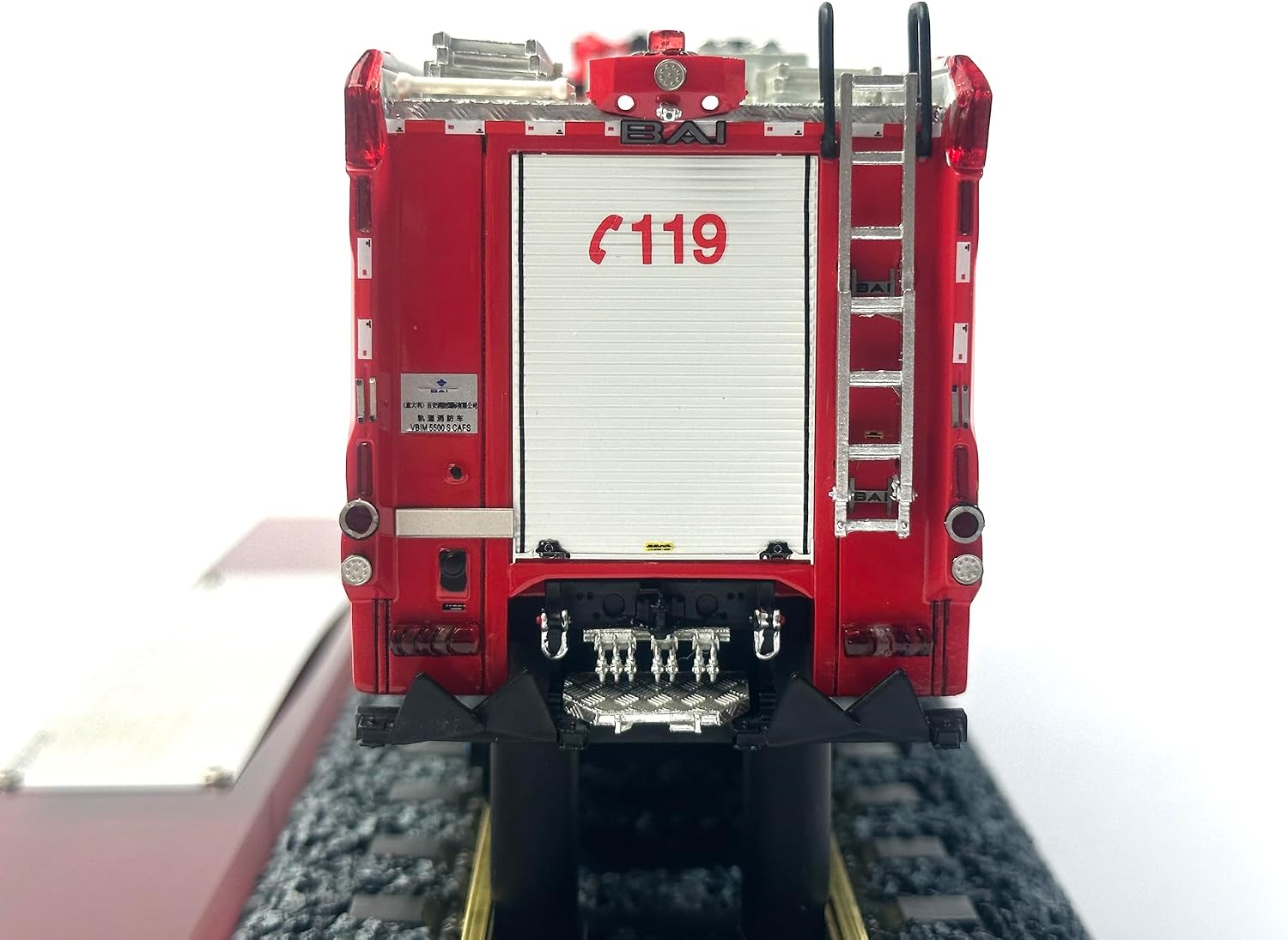 XUDI 1:43 BAI Road-Rail Fire Truck ACTROS 3341 Chassis Resin Model