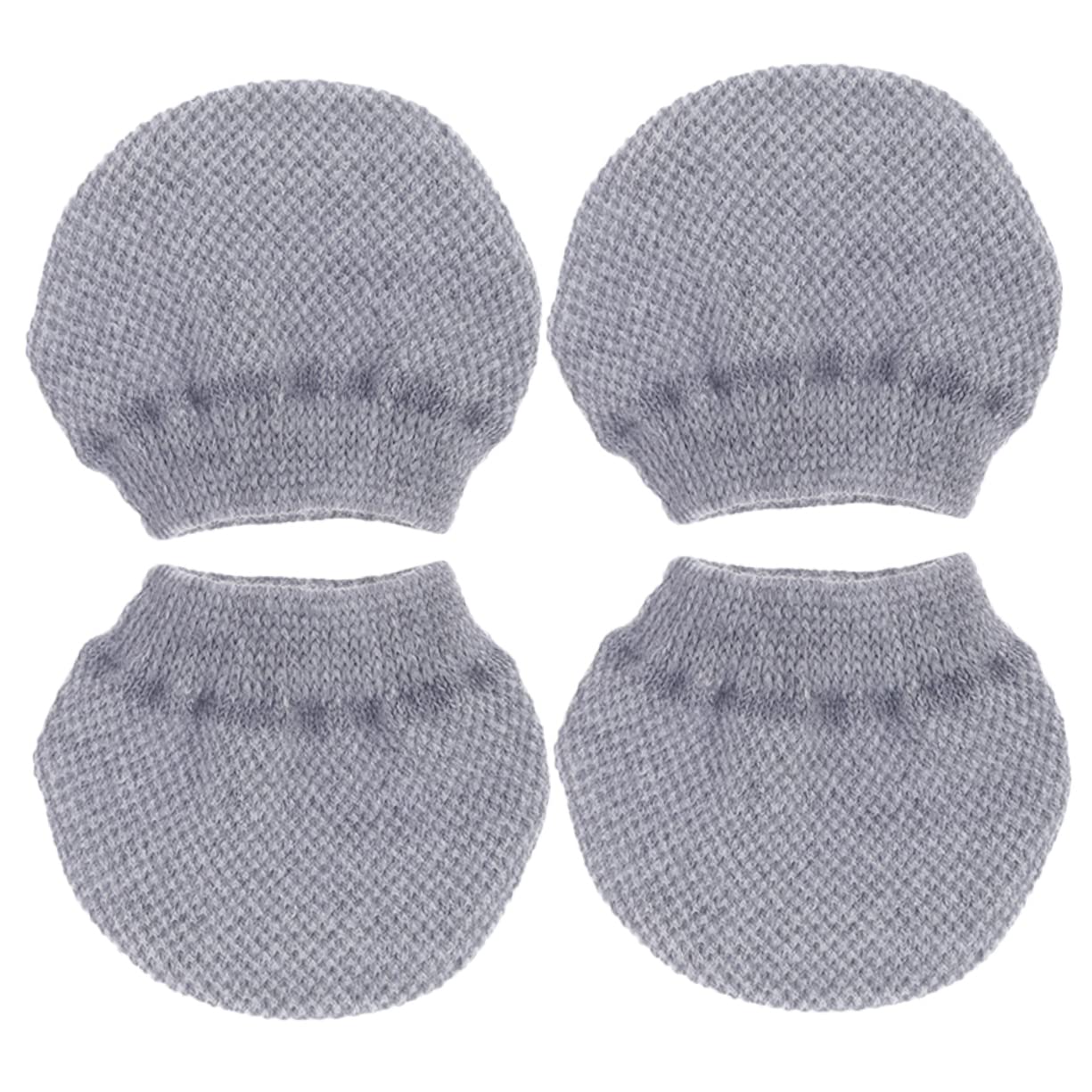 4 fundas de rueda para patas de silla gris de poliéster protector antideslizante