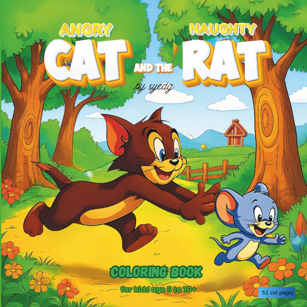 Angry Cat and the Naughty Rat: A coloring Book for kids