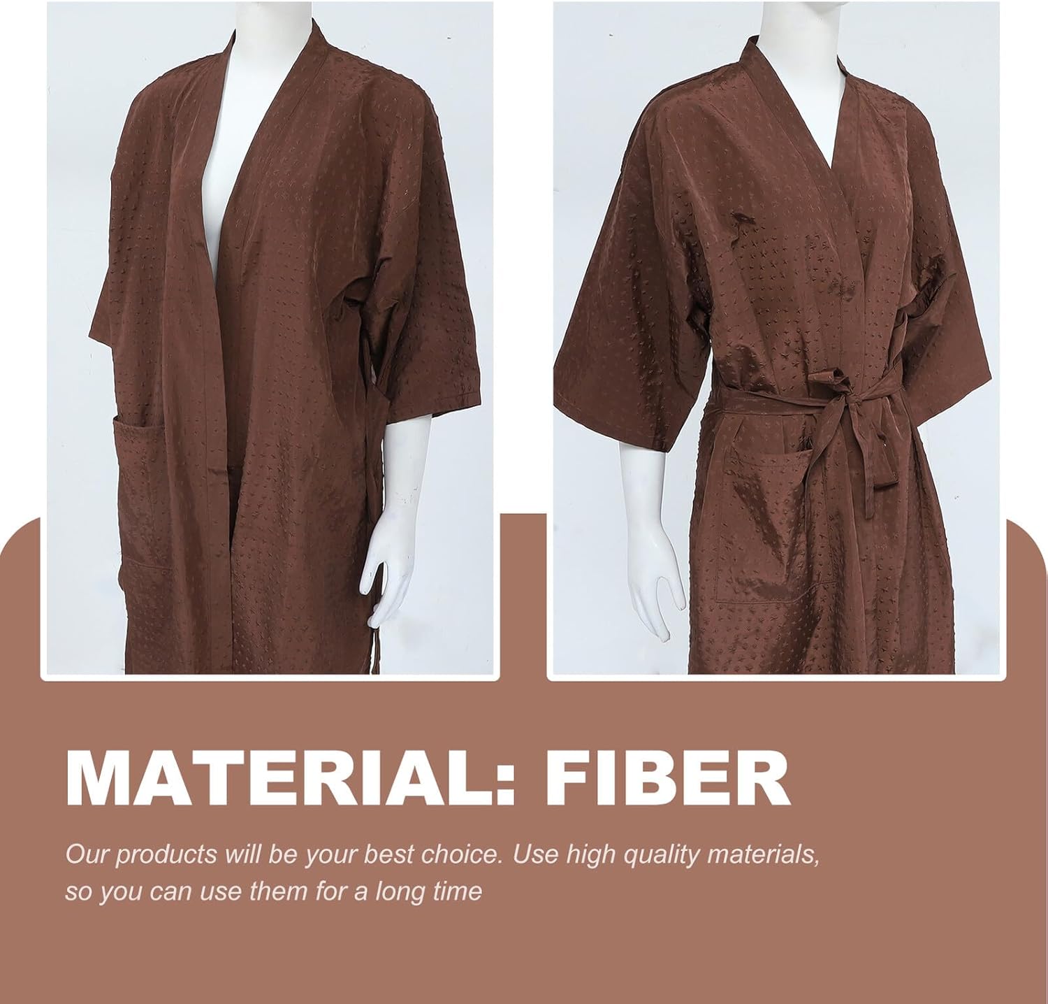 Hairdressing Client Gown Salon Cover Brown Protective Hair Dyeing Smock for Beauty Salon Use