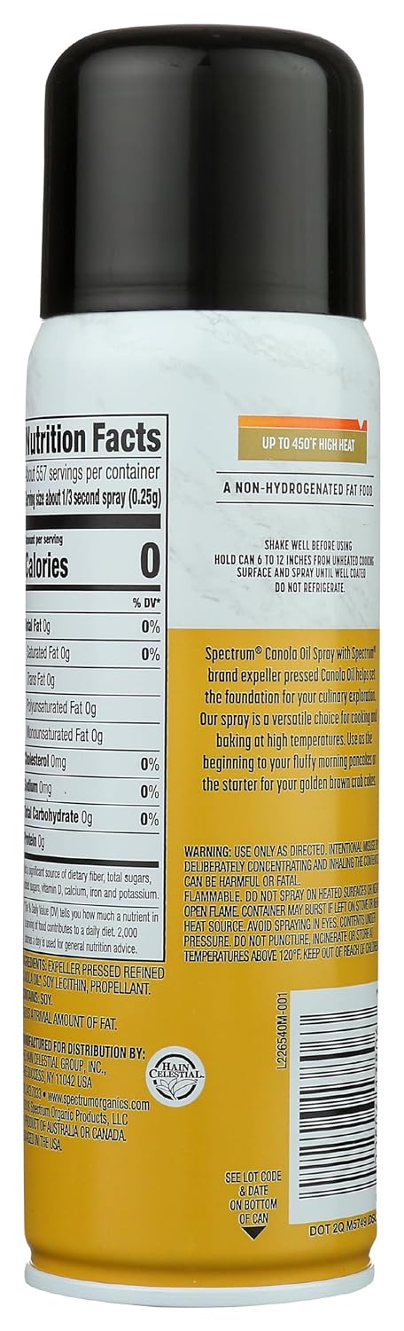 Spectrum Essentials Canola Oil Cooking Spray, 6 oz image 3