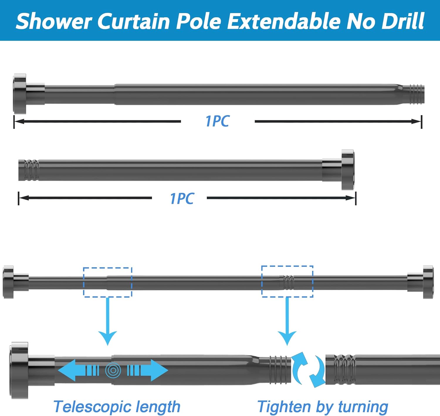 Zuhanyfüggöny sín csomagolás és tartalom