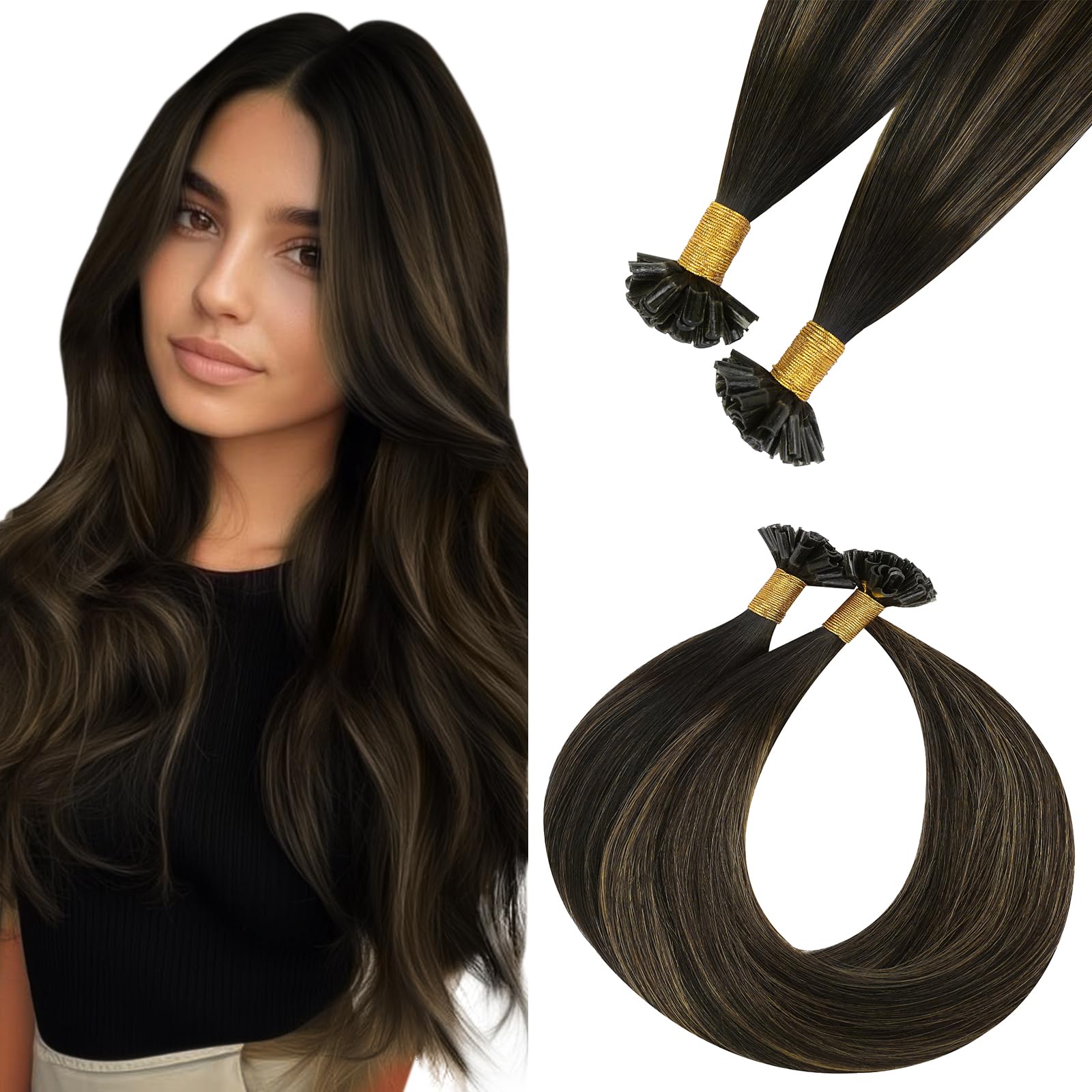 Easyouth Nano Hair Extensions Real Human Hair Blonde Nano Beads Hair Extension Human Hair Platinum Blonde Nanos Loop Hair Extensions Pre Bonded for Natural Look 14 Inch 50g 1g/Strand #1000 — view 164