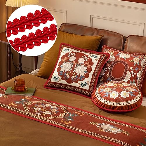 Miniatura 6 de PH PandaHall Tirm trenzado para coser, 27 yardas de 14 pulgadas (0.315 in), cinta de poliéster con flecos básicos para tapicería, disfraces,