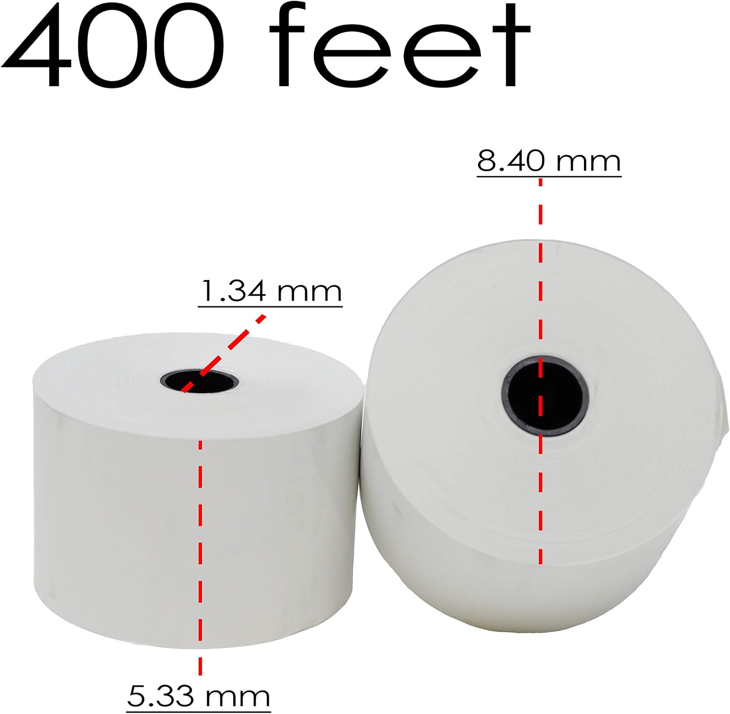 [24 Rolls - 55 GSM] BuyRegisterRolls Pay at The Pump 2 5/16 x 400 Thermal Paper Rolls - BPA Free