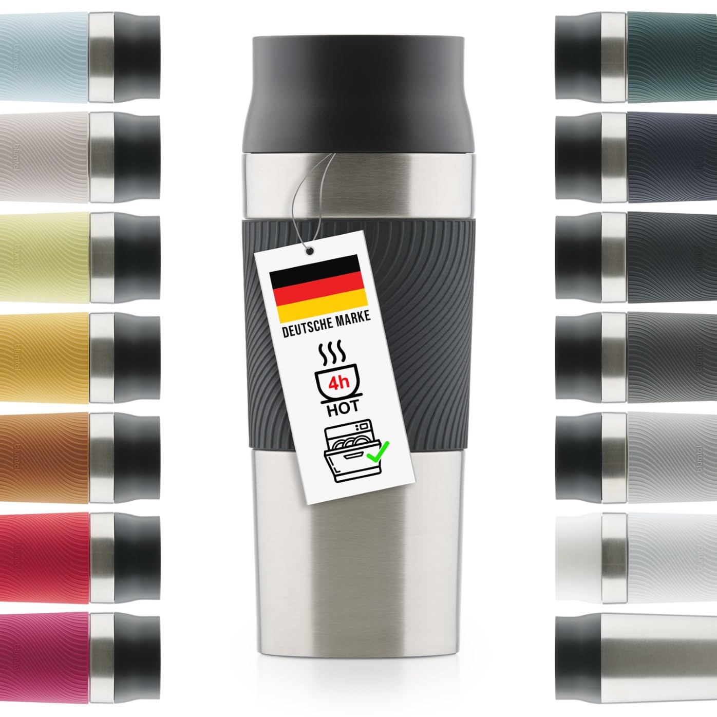 Cilio VIAGGIO Thermobecher 300 Ml Lila - Auslaufsicher, Mit 360° Quick-Press-Verschluss