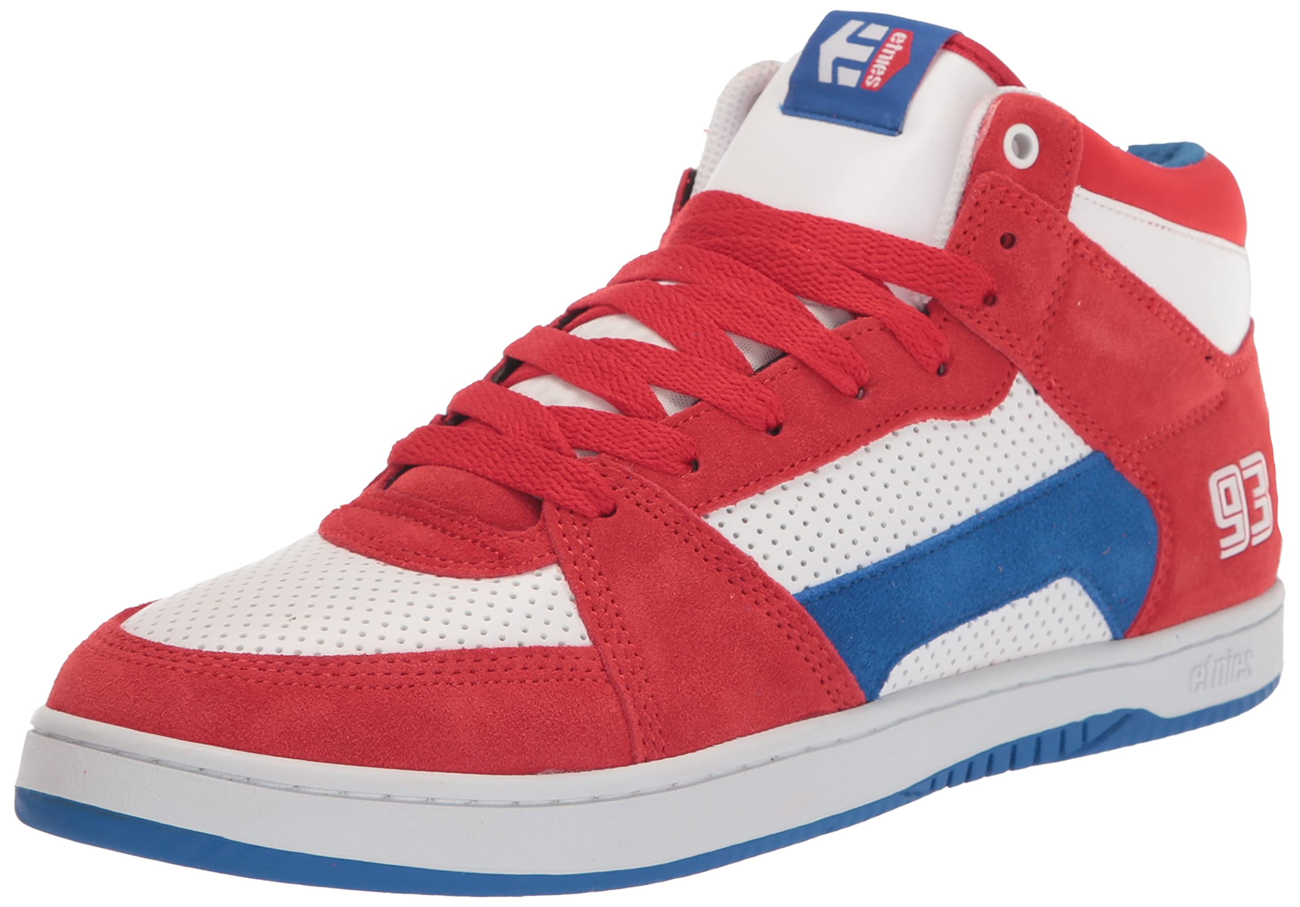 EtniesMen's MC Rap Hi Top Skate Shoe, Red/White/Blue, 10.5
