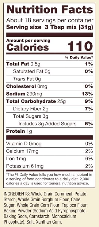 Bob's Red Mill Gluten Free Cornbread and Muffin Mix - 20 Ounce (Pack of 4) Package makes one 9x9 Pan or 12 Muffins - Moist, Light Texture