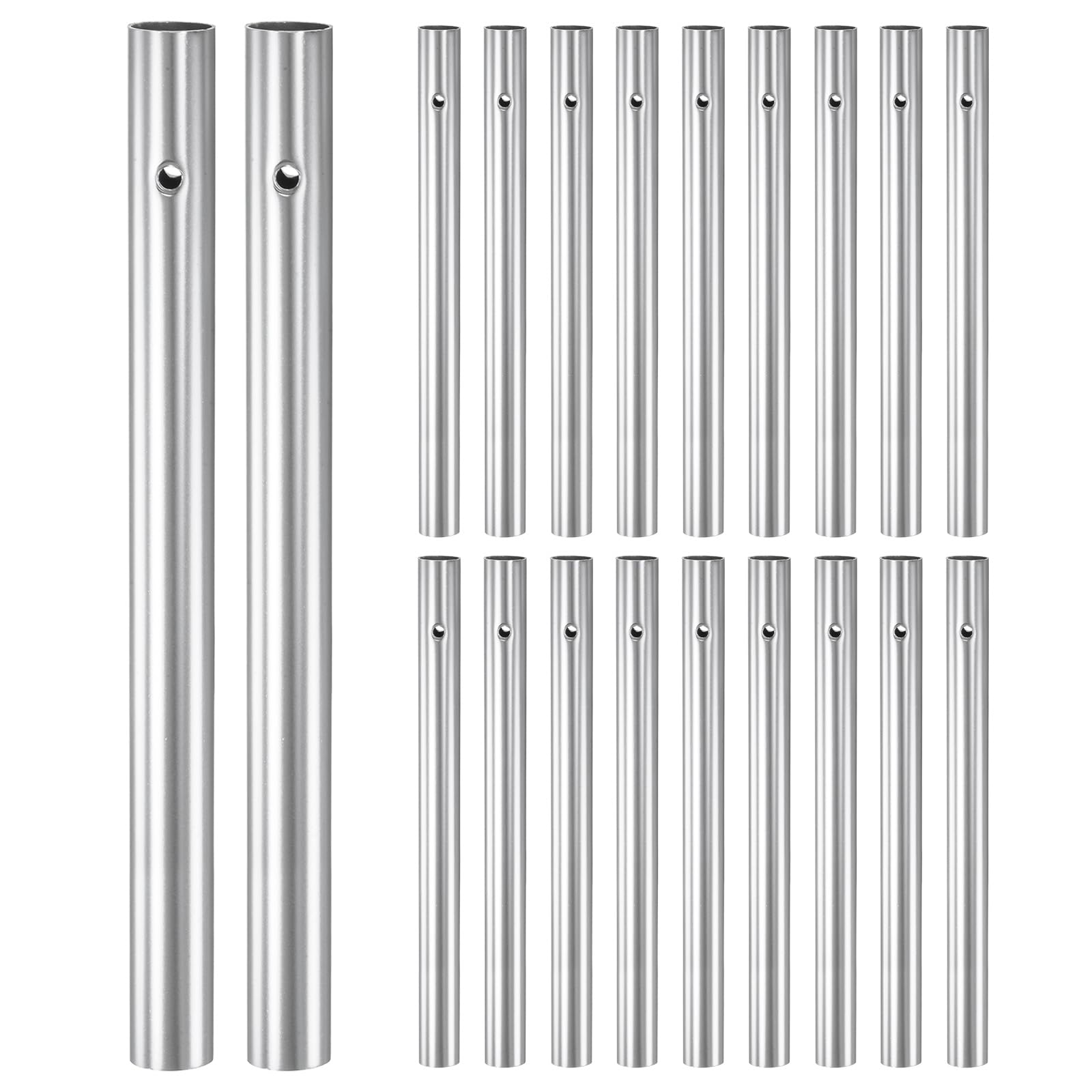 M METERXITY 20-Pack Wind Chime Tubes 1x12cm, Metal Wind Bell, Silver — image 1