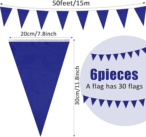 Miniatura 2 de Banderines en blanco de 300 pies para colgar, 180 unidades, banderines triangulares para gran apertura, fiesta de cumpleaños, decoración al aire