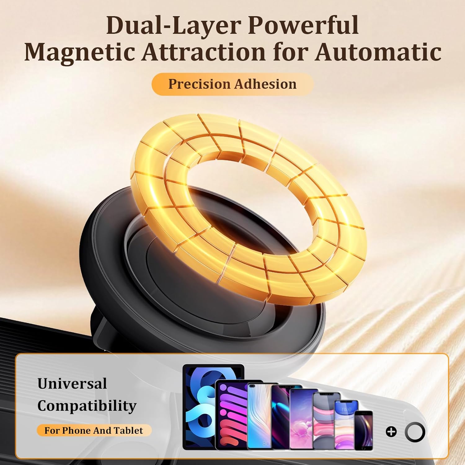 Magnetic Wall Mount for iPad,360°Rotation Tablet Wall Mount Holder,Adjustable & Foldable Tablet Stand for Kitchen Bathroom,Compatible with iPhone,iPad,Samsung,Galaxy Tab,Kindle