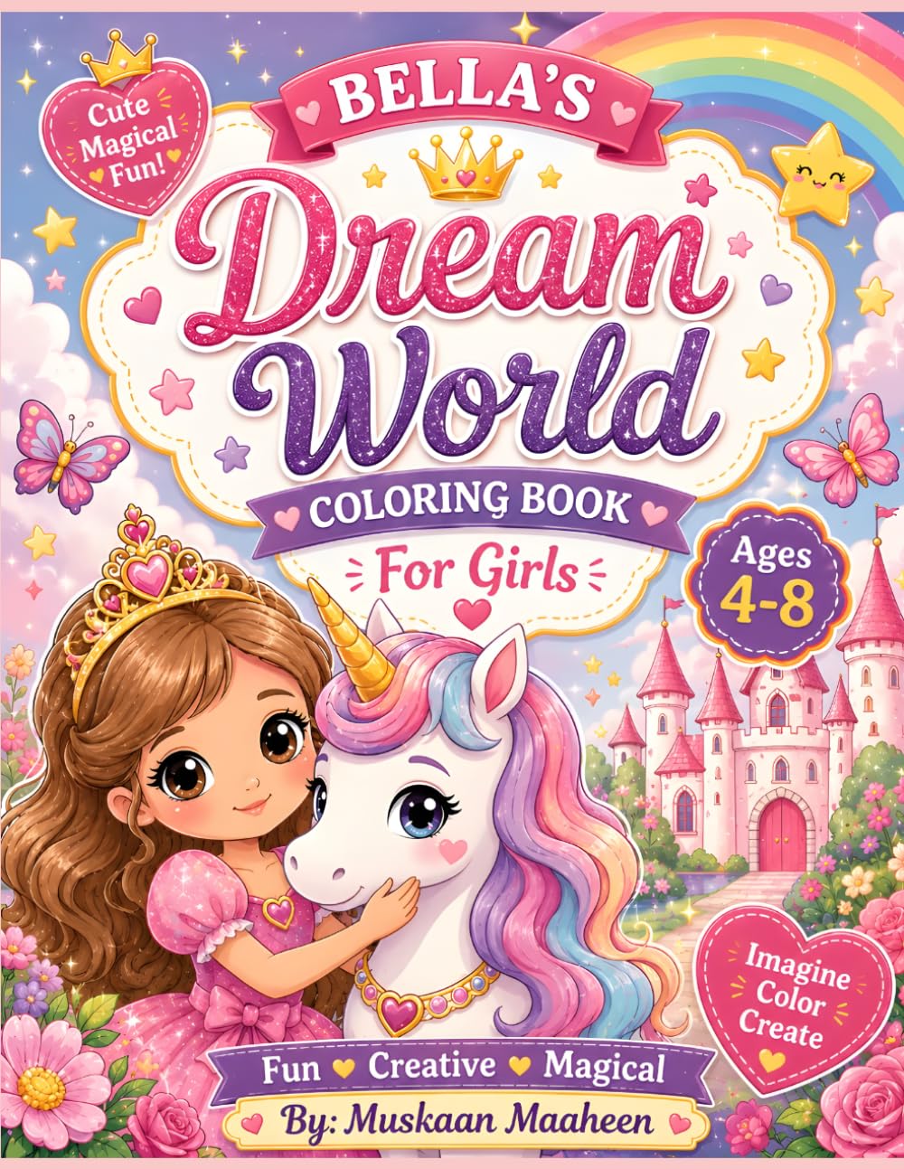 BELLA'S Dream World For Kids Ages 4-8: Cute Fantasy Princesses, Unicorns, Mermaids, Sweet Treats, Fairies, Rainbows & Adorable Magical Worlds for Creative Fun and Relaxation