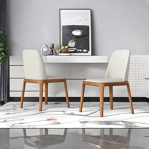Miniatura 16 de Juego de 2 sillas de comedor, silla auxiliar tapizada con patas curvadas de madera maciza, sillas decorativas de lino modernas para comedor y Estilo