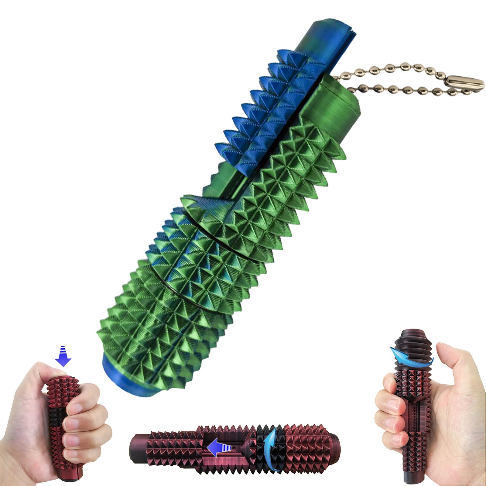 Button Clicks, Spinners, Portable Stim Tool, Little Ouchies 5-in-1 Design for Stress Relief, Spiky Grippie Stim, 3D Printed Toys Pain Stim Fidget, Pocket Mini Fidget Toy for Adults Easter Gifts