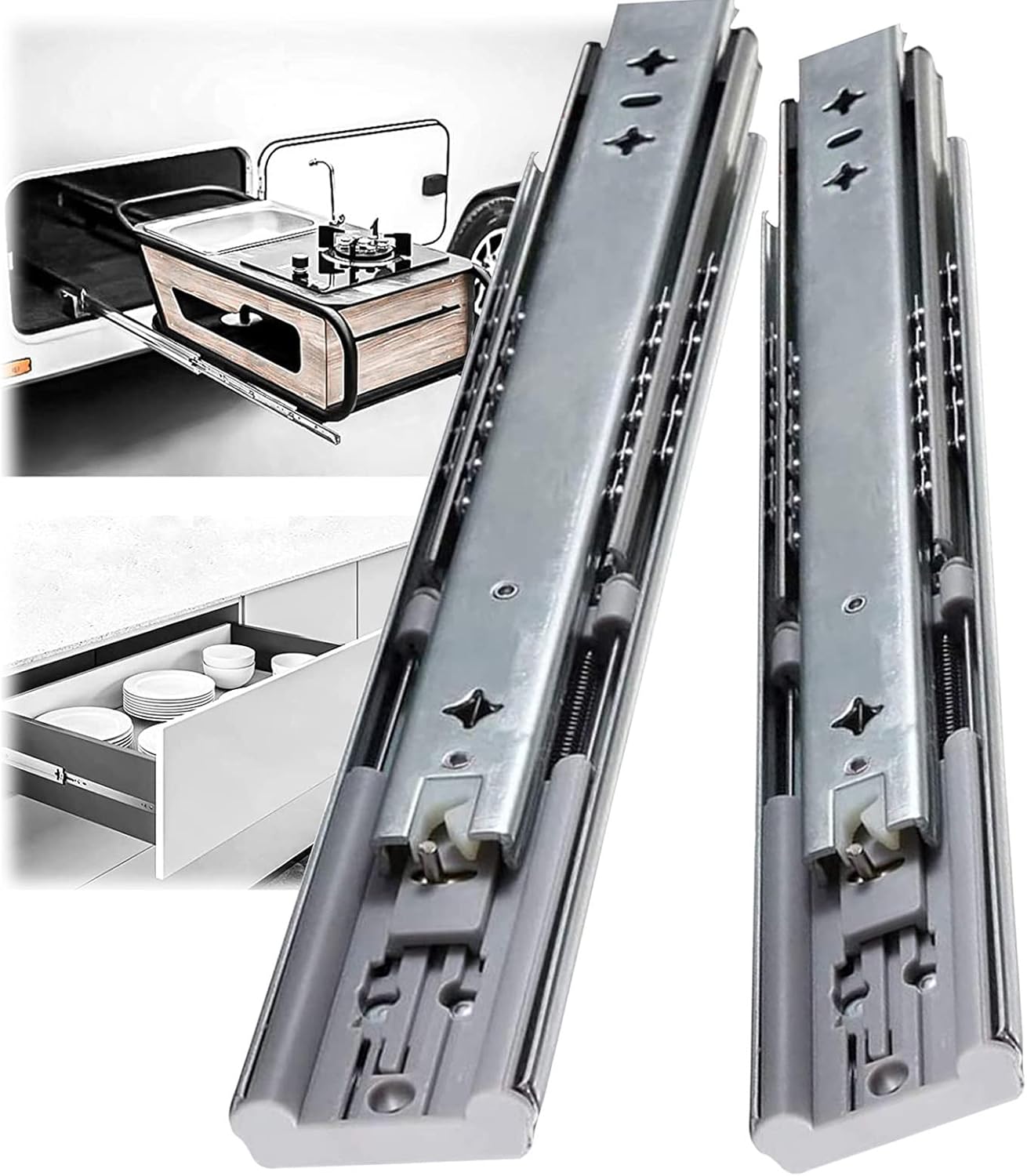 Soft Close Drawer Runners 300mm 500mm 700mm Kitchen Drawer