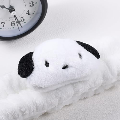 Miniatura 2 de Diadema Kawaii Spa para lavar la cara, lindo maquillaje para perro, suave forro polar coral para mujeres y niñas, cuidado de la piel facial,