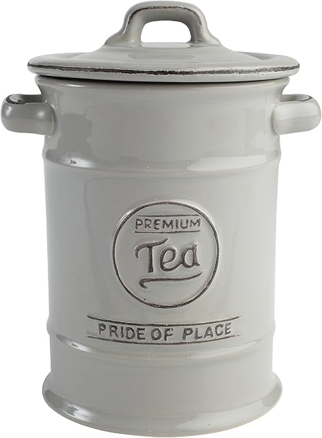 T&G Pride of Place Tea Storage Jar Canister In Cool Grey 18090