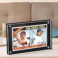 Vista 6 de Marco de exhibición de tarjetas de acrílico, marcos magnéticos para tarjetas de intercambio, protector de escritorio, 2 juegos de color negro