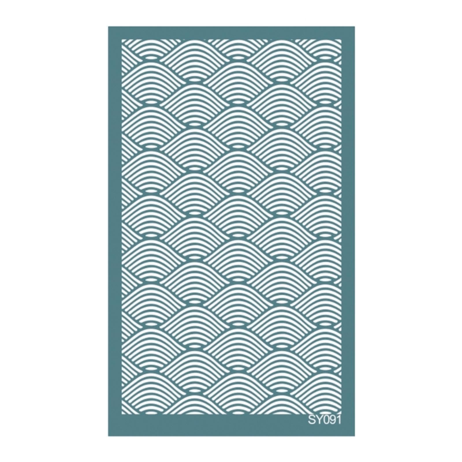 MANGOUSONG Screen Printing Kit,15x9cm Silk Screen Stencils for Clay Reusable Silkscreen Print Clay Jewelry Making Art Craft Earrings Making Supply Tools Style 6