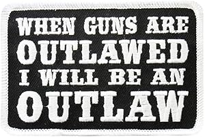 When Guns are Outlawed Second Amendment Support Biker Patch