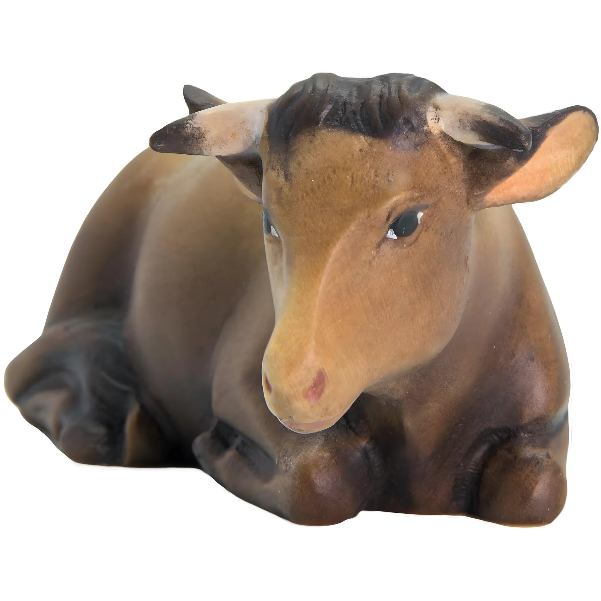 Carved Maple Wood Lying Ox by Dolfi