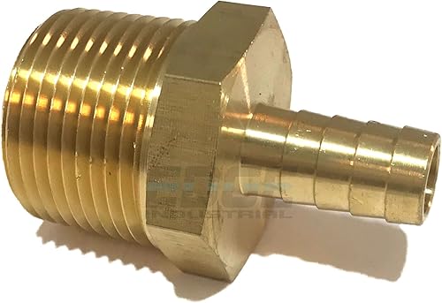 Manguera de 12" ID a 1" macho NPT MNPT recto latón combustible de montaje de aireaguaaceitegasWOG (cantidad 1)
