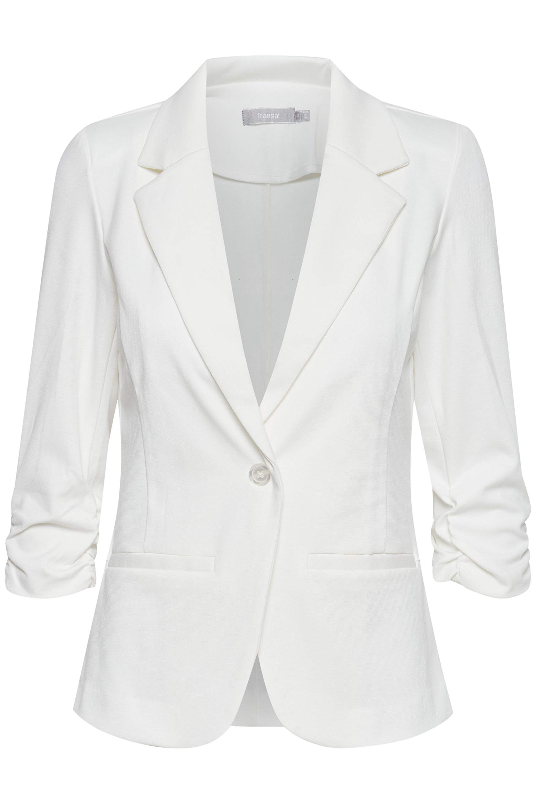 fransa FRZablazer Damen Blazer Kurzblazer Jacke mit Stretch Geraffte Ärmel mit Taschen