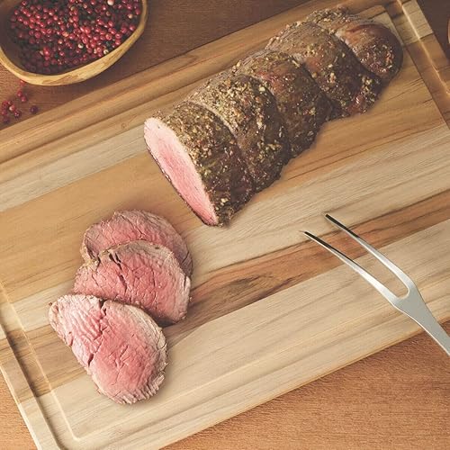 Miniatura 2 de Tramontina 13458052 Wood Cutting Board Churrasco Essential Medium 13458052 Lightweight Reversible Meat Tray with Groove Made in Brazil