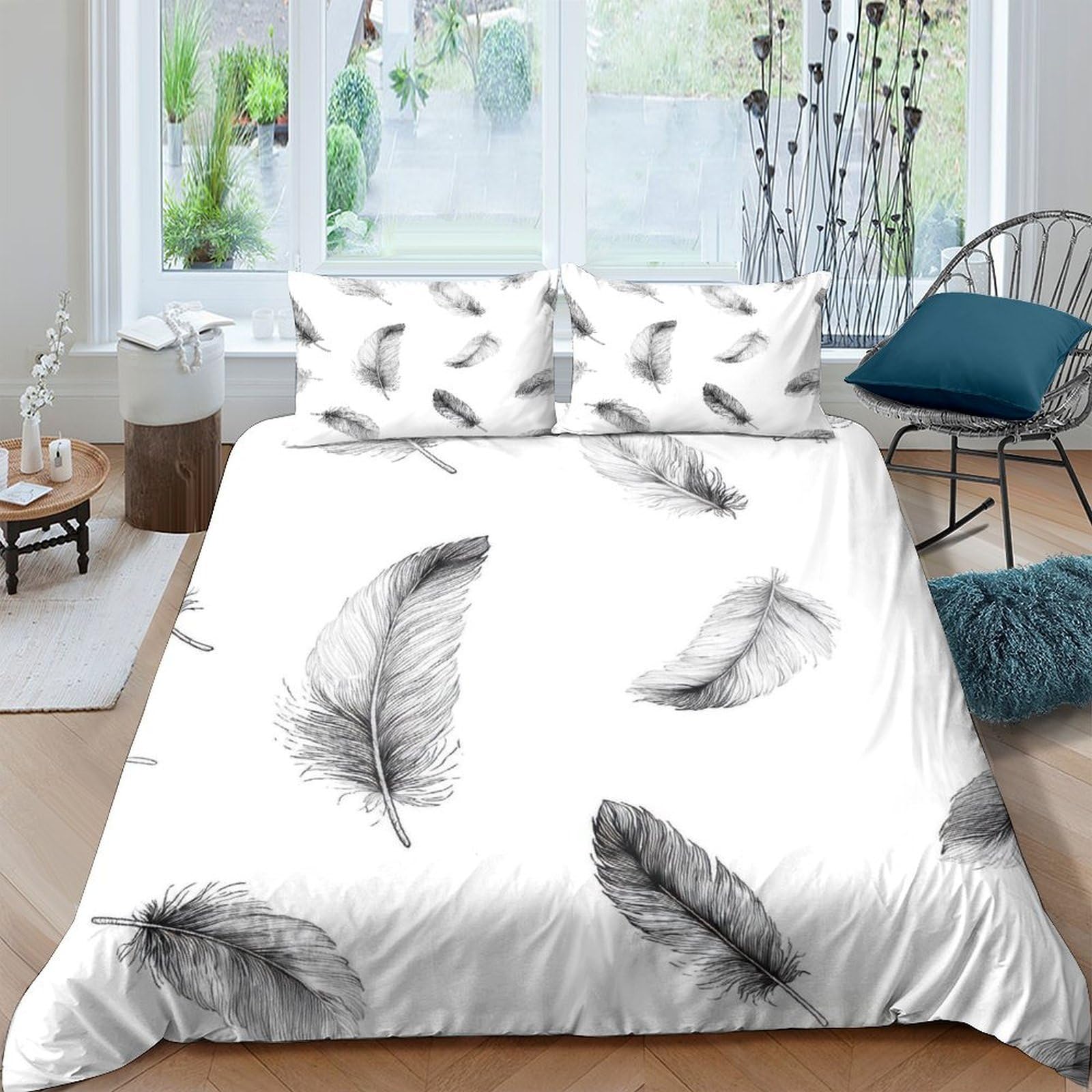 Linge de lit ultra douce et hypoallergénique pour grand lit 260x220cm