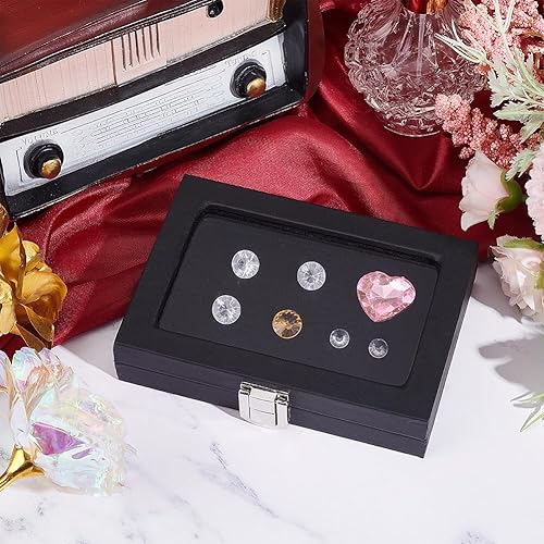 Vista 12 de OLYCRAFT Vitrina de madera de 9.4 x 13.7 x 2 pulgadas, vitrinas para insignias, almacenamiento de insignias, broche, con ventana transparente e