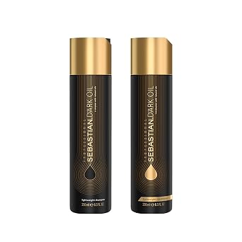 Sebastian Professional Dark Oil Lightweight Shampoo | Infused with Jojoba & Argan Oil for Silky, Smooth Hair