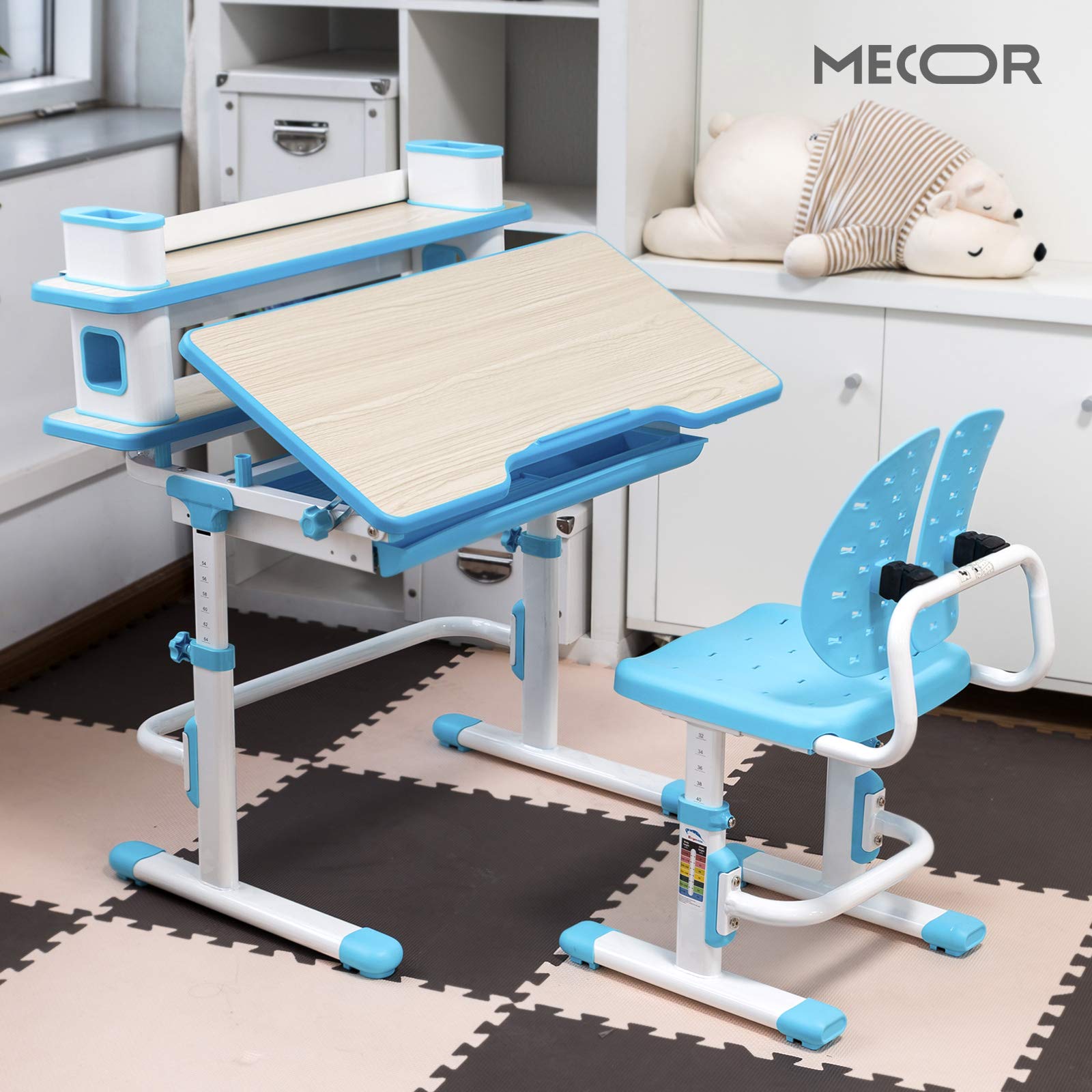 Buy Mecor Kids Desk and Chair Sets, Height Adjustable Student Study