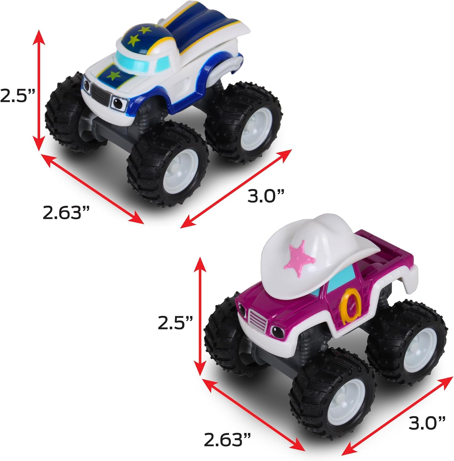 NKOK Blaze and The Monster Machines (Free-Wheel) 2PK Darington & Starla