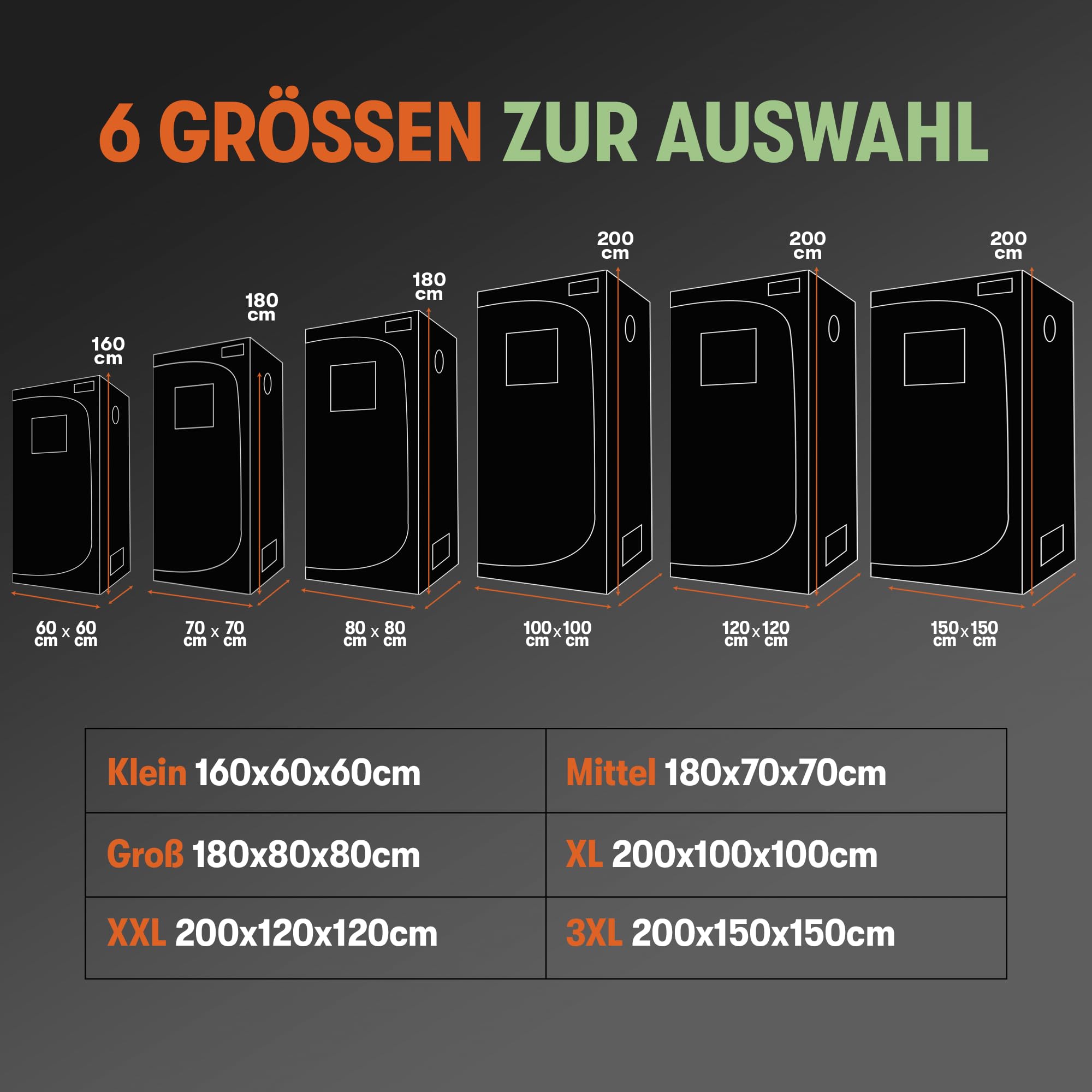 Grow Zelt 1680D Stoff Diamant reflektierende Innenseite Stärkste Reißverschlüsse EZ-View Fenster Grow Box 70x70x180cm