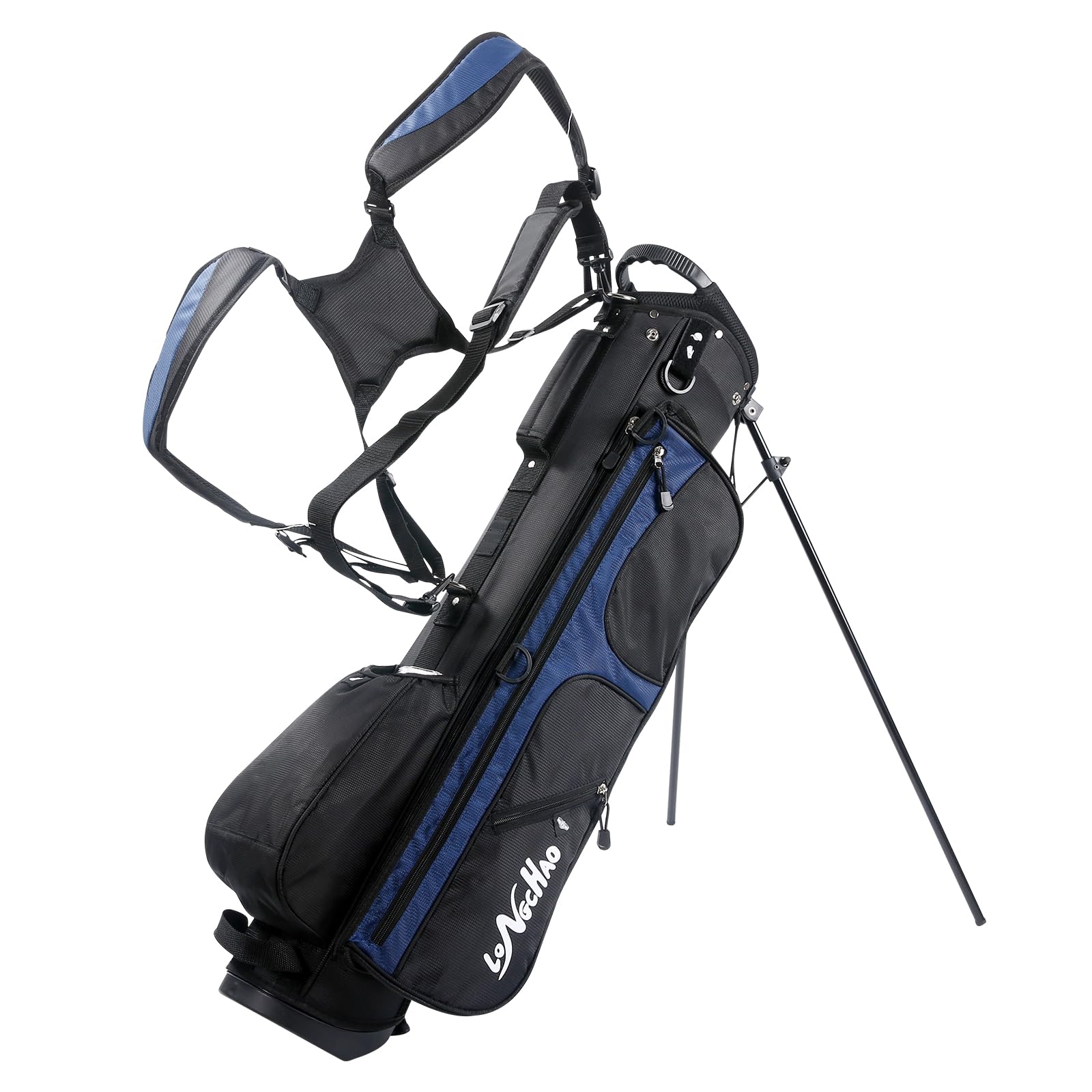 LONGCHAO Golf Bag,4 Way Golf Bag Stand with Backpack Shoulder,6 Pockets Ping Golf Club Bag, 2 Bags in 1 for Women
