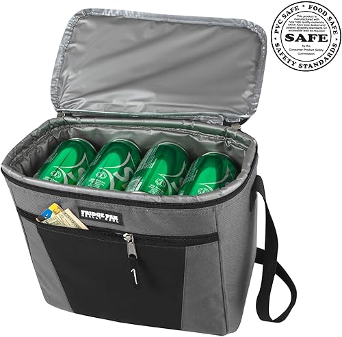 Miniatura 3 de Fridge Pak Lonchera aislada para adultos y bolsa enfriadora de latas de gran capacidad para 12 latas