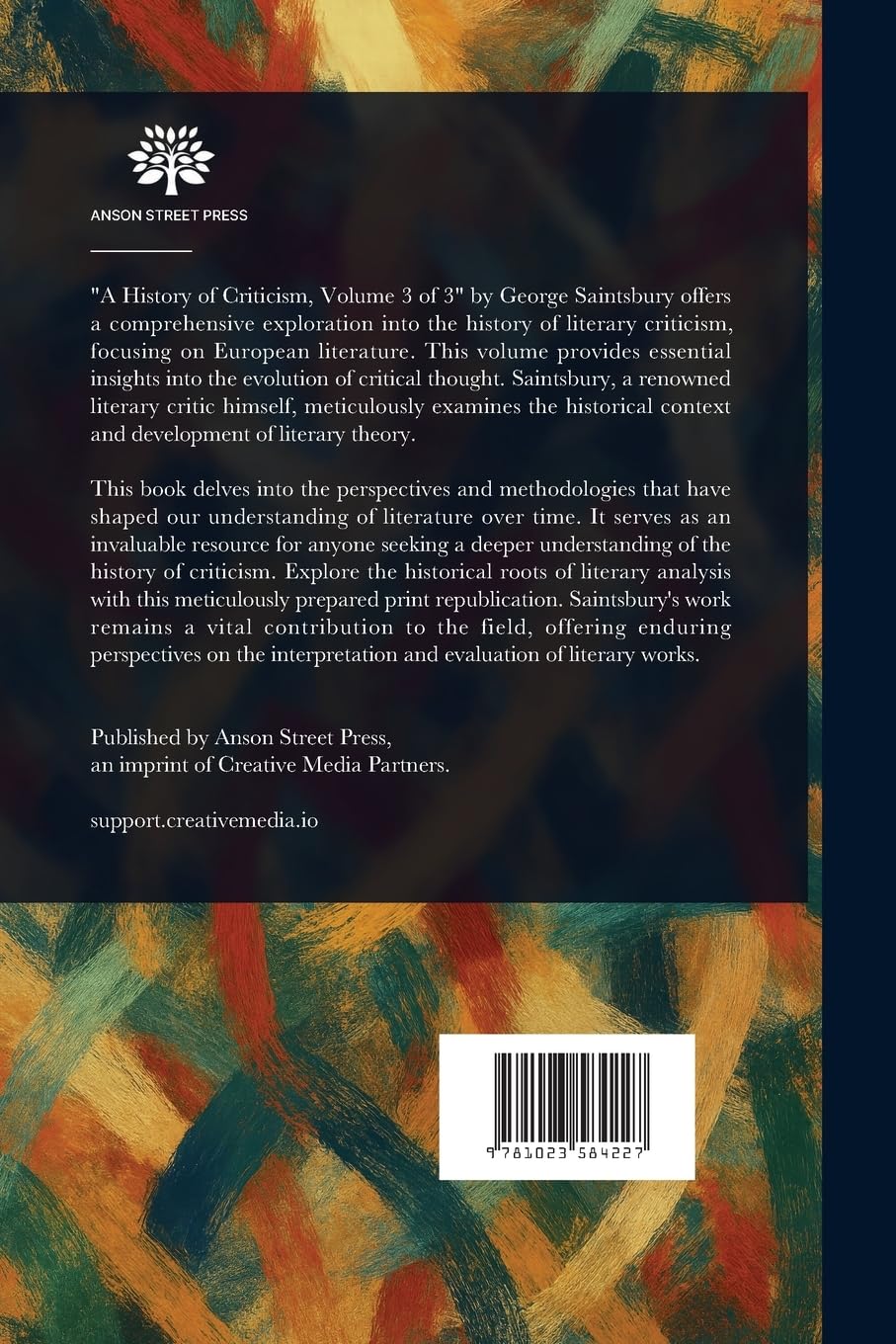 A HISTORY OF CRITICISM AND LITERARY TASTE