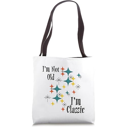 I'm Not Old Classic MCM Space Stars Funny Tote Bag