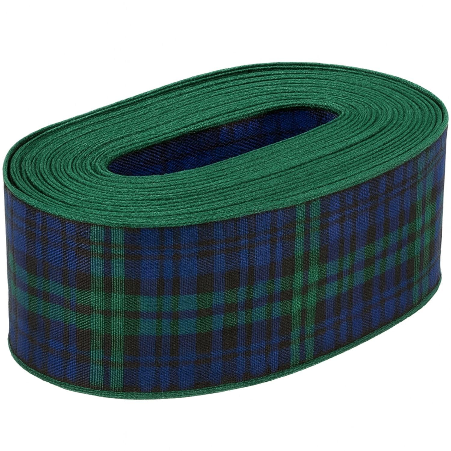 Black Watch Tartan Ribbon 40mm x 10m - Woven Reversible Yarn-Dyed Non-Wired โ image 1