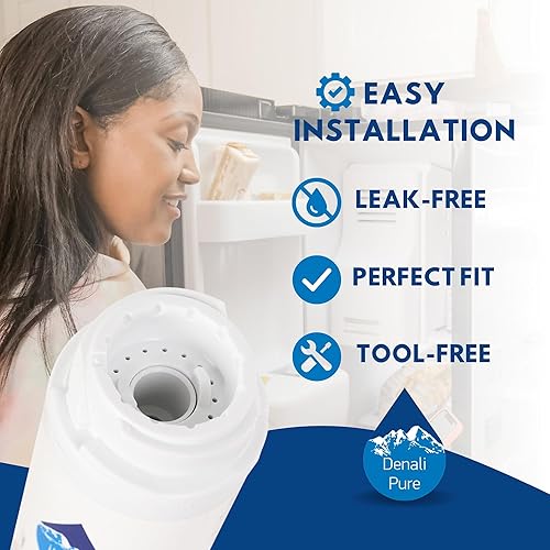 Miniatura 6 de Paquete de 2 filtros de agua de repuesto para refrigerador General Electric GTS18SHSVRSS – Compatible con cartucho de filtro de agua de refrigerador