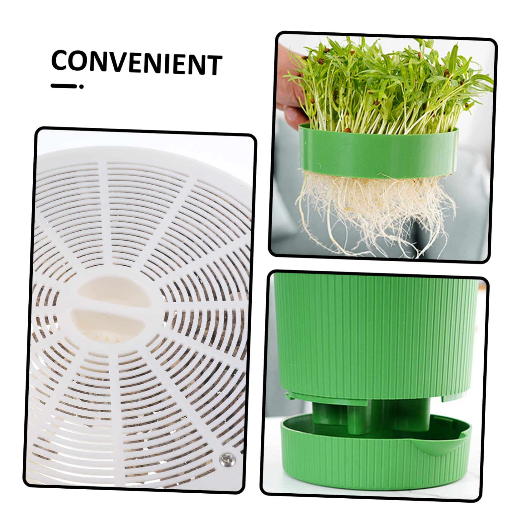 Toddmomy Germoir pour Graines à Germer, Plateau de Germination Réutilisable en PP et Pierre, Sortie D’Eau, pour Haricots Mungo la Maison