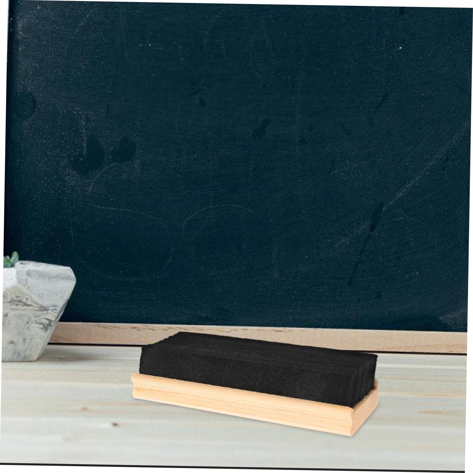 Angoily 4 Ensembles Effaceurs De Tableau Bois Avec Feutre De Lot De Effaceurs De Craie Poussière Pour Nettoyage Des Tableaux Éducatifs 5 Pièces * 4