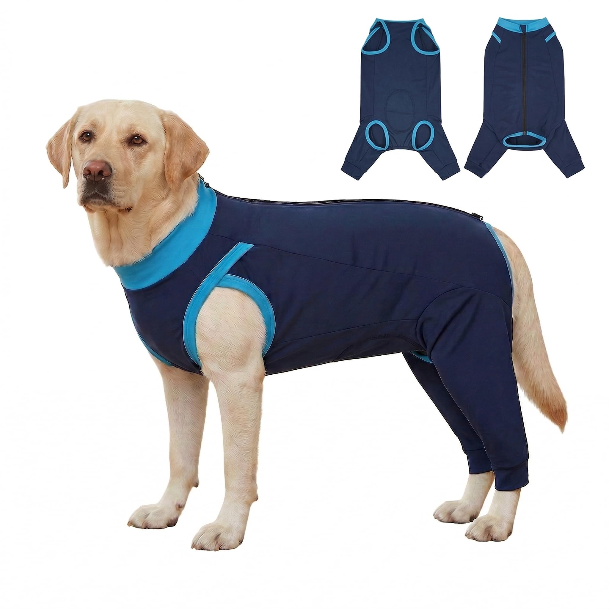 Dog Surgery Recovery Suit，Dog Onesie Body Suit for Abdominal 、Rear Legs Wound Protector After Surgical，Female Male Spay Post Medical Vest Clothes With Zipper (XXL)