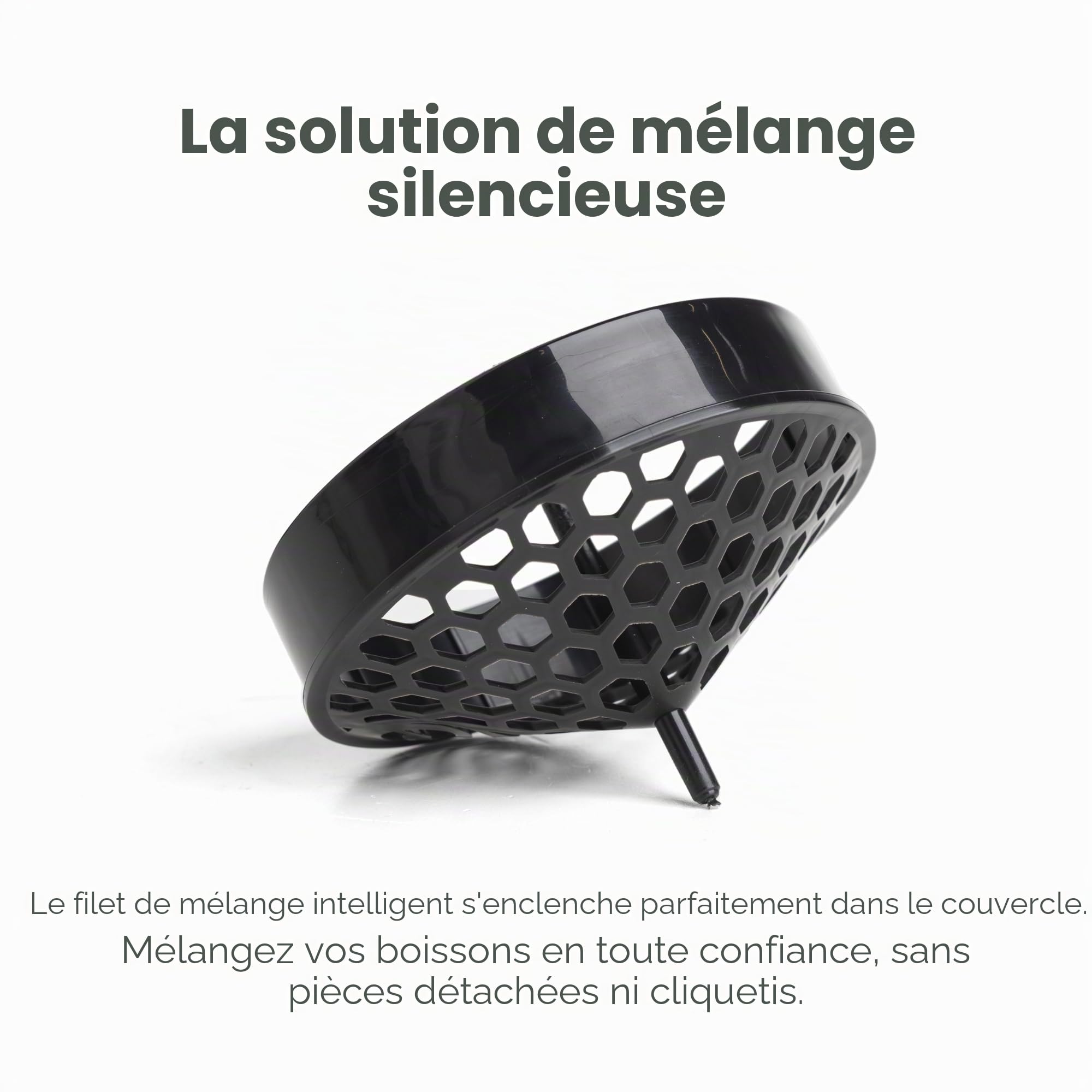 Smartshake Bouteille shaker protéinée O2GO ONE (600 ml | 59 cl) - Rangement inclus - Bouchon à visser étanche - Sans BPA - Unisexe - Gris brume, vert armée, noir, bleu marine