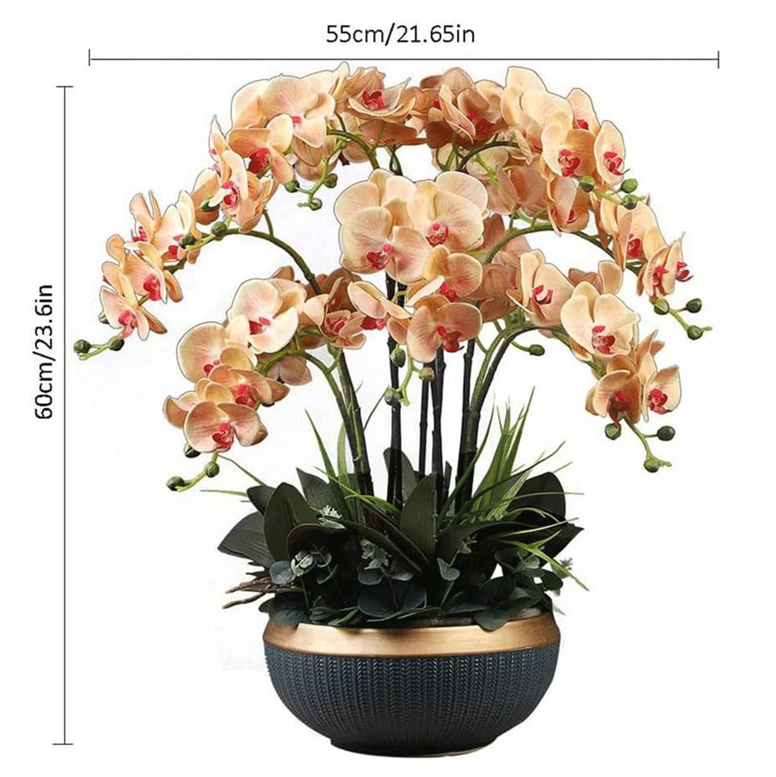Künstliche Orchidee Aus Seide, Keramikvase, Phalaenopsis-Orchidee, Moderner Topf, Kunstpflanze Für Heimdekoration, Wohnzimmer, Künstliche Blumen,