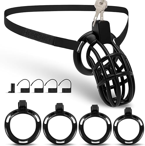 Miniatura 14 de Cinturón de castidad masculino jaula para pene - UTIMI Dispositivos de correa de castidad de plástico ajustable para hombre jaula de bondage