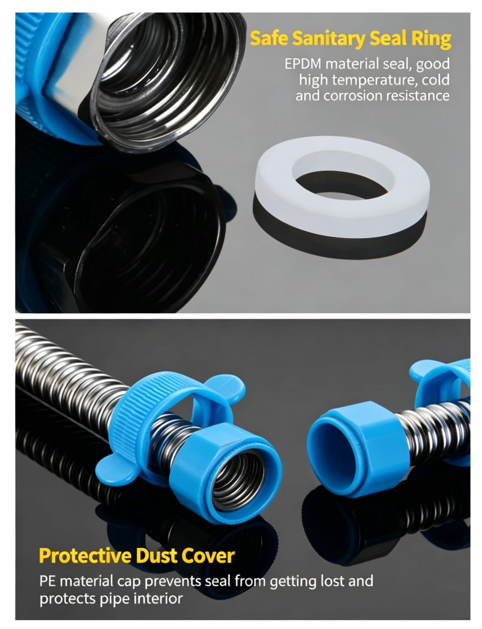 Manguera flexible de suministro de agua de acero inoxidable 304