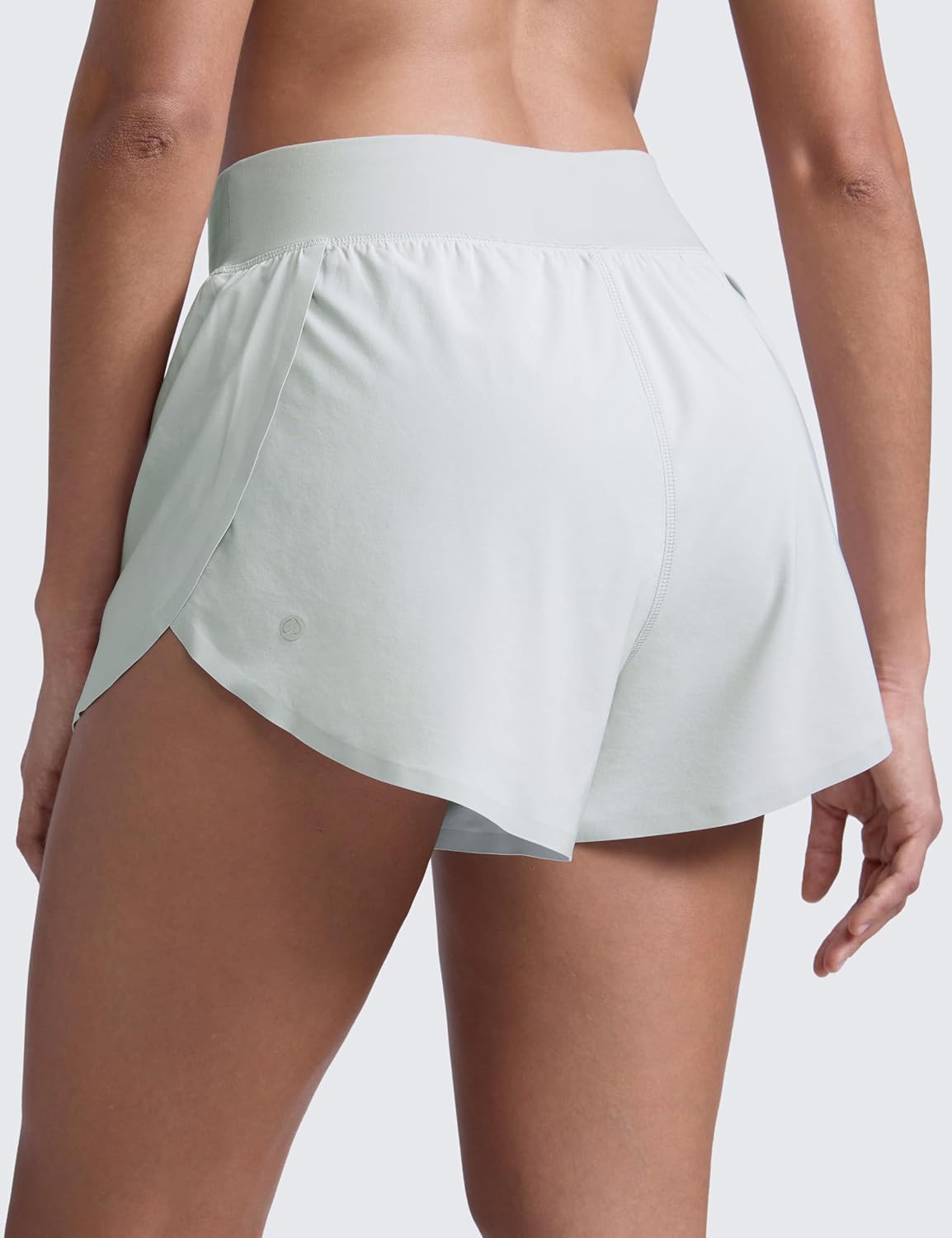 CRZ YOGA High Waisted Split Running Shorts for Women 3" - Comfy Mesh Liner for Workout Athletic Gym Track Quick Dry