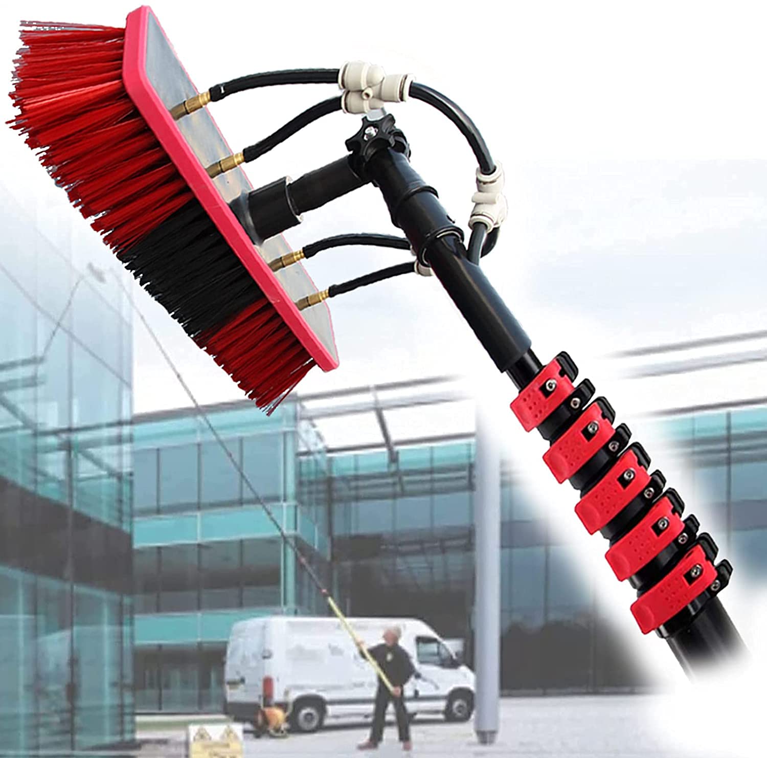 GTHTUHFD Cleaning Photovoltaic And Solar Panels Window Cleaning Brush Equipment Telesextension Pole Cleaning Kit For Cleaning And Washing Tool/36Ft/10.8M,18ft/5.4m