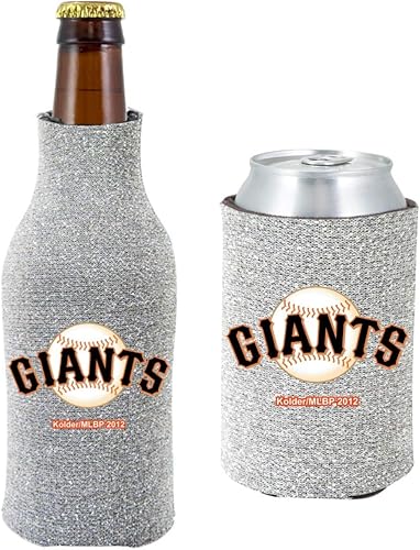 Miniatura 9 de MLB Baseball Team Logo - Juego de enfriador de botellas y latas con purpurina para mujer, 12 onzas, funda de neopreno para bebidas